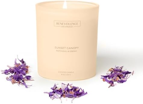Benevolence LA Patchouli Ebony Scented Candle 8oz 45-Hour Burn