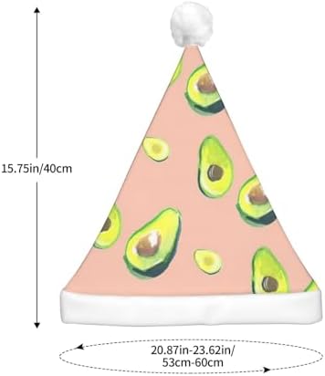 Many Avocado Print Christmas Hat with LED Lights