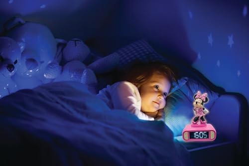LEXiBOOK Disney Minnie Nightlight Alarm Clock