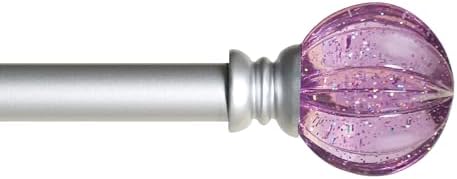 Kenney KN81685 Estrella Purple Sparkle Window Curtain Rod
