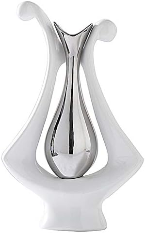 Anding Silver White Ceramic Vase Decorative Sculpture