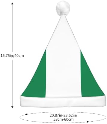 Nigeria Flag Christmas Hat with LED Lights