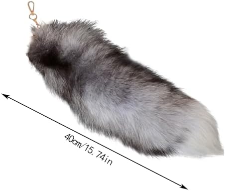 KELINFONG Fox Tail Keychain Large Fluffy
