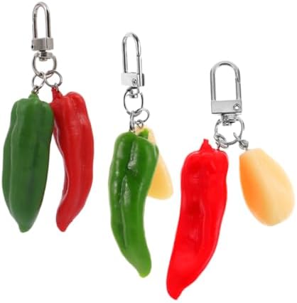 GALPADA Chili Keychain for Car Keys and Bag Hanging