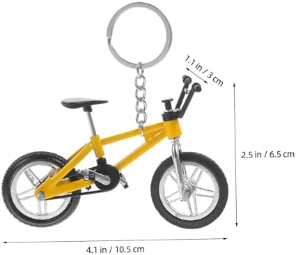 Homoyoyo 4pcs Mini Bicycle Keychains - Alloy Racing Bike Key Rings