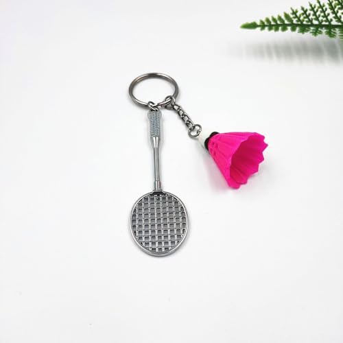 6Pcs Badminton Keyring Badminton Key Holder Backpack Purse Charm Pendant