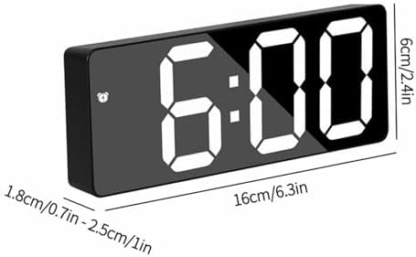 Loud Alarm Clock with Large Display and USB Port for Bedrooms