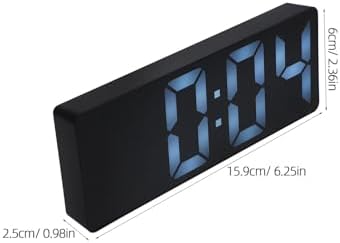 Luxshiny Digital Alarm Clock with Mirror Display
