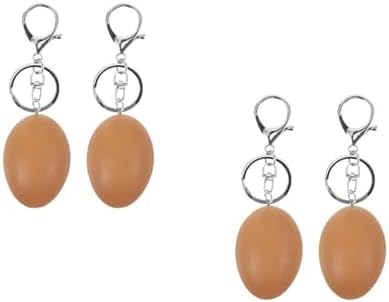 LOGOFUN 4 Pcs Easter Egg Keychain with Clip