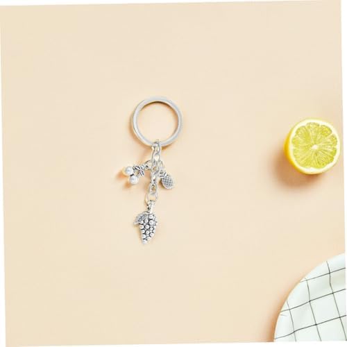 5Pcs Tropical Fruit Keychains Key Rings for Summer Luau Party Favors