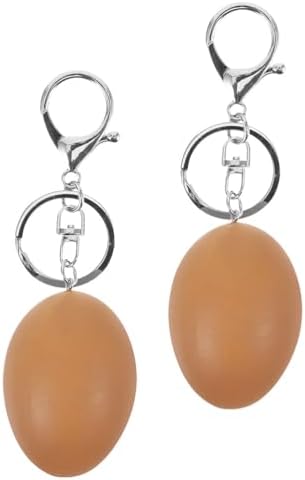 LOGOFUN 4 Pcs Easter Egg Keychain with Clip