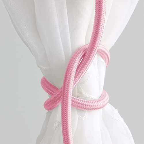 Valea Home 2 Pieces Pink Curtain Tiebacks Holdbacks