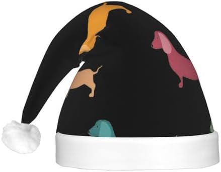 Cute Dachshound Christmas Hat with LED Lights