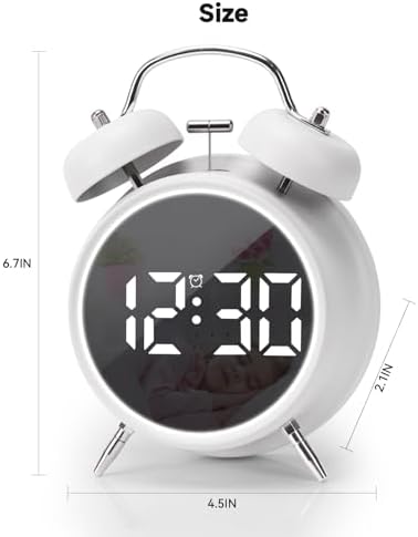 JUSTUP Loud Alarm Clock with LED Display and Night Light