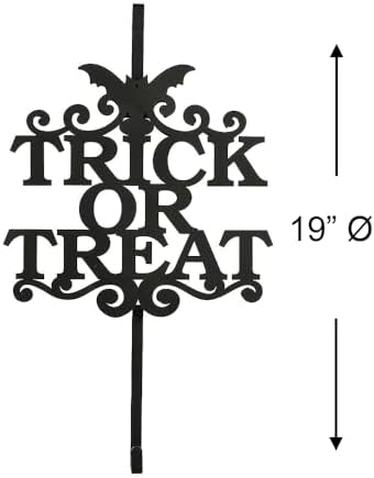 National Tree Company Trick or Treat Wreath Hanger Black 19 Inches