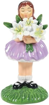 Department 56 Snow Village Easter Garden Shop and Girl Figurine Set
