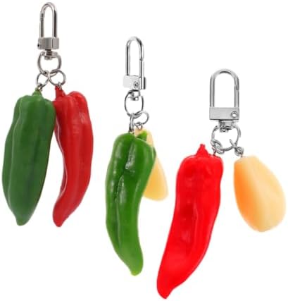 Chili Keychain Key Ring for Car Keys Fashion Decor