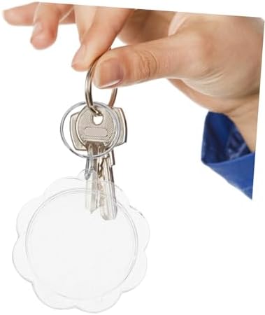 100pcs Flower Keychains Photo Frame Keyrings for Events