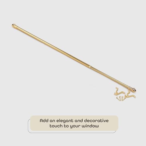 ACHIM Fantasia Cafe Window Rod 18-28 Brass Decorative Rod