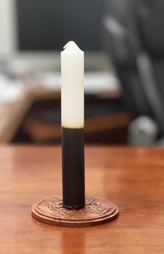 9 Inch Double Action Reversible Candles White Black