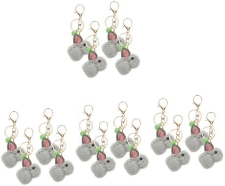 16 Pcs Cartoon Rabbit Keychain Pack