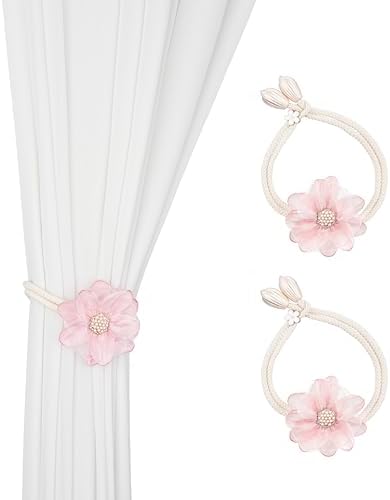 SUQ I OME Lotus Flower Curtain Tiebacks Pink
