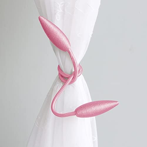 Valea Home 2 Pieces Pink Curtain Tiebacks Holdbacks