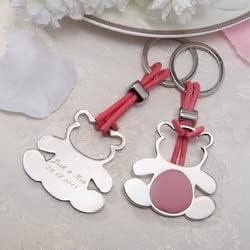 10 Pack Teddy Bear Custom Keychains Baby Shower Favors 1