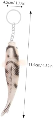 Garneck 4pcs Colorful Koi Fish Keychains