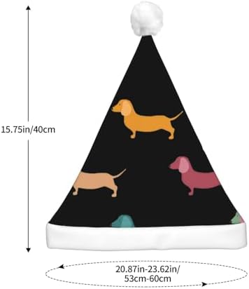 Cute Dachshound Christmas Hat with LED Lights