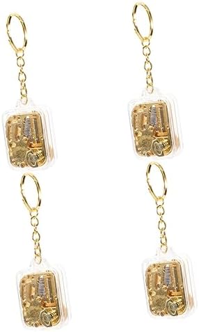 VICASKY 4pcs Mini Musical Box Keychain Pendant for Boys and Girls