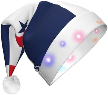 Panama Flag Christmas Hat with LED Lights