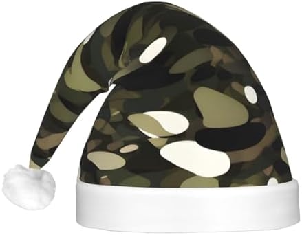 Abstract Camouflage Christmas Hat with LED Lights