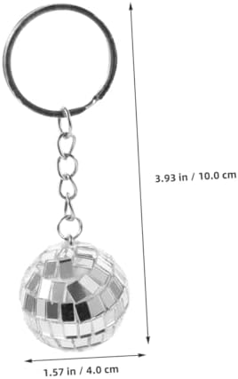 Wakauto 6pcs Mirror Disco Ball Keychains