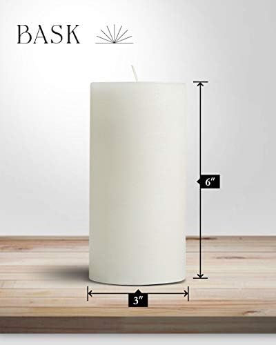 Mottled Pillar Candles Set of 6 Dripless Unscented