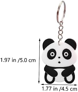 NUOBESTY 60pcs Cartoon Panda Keychain Set