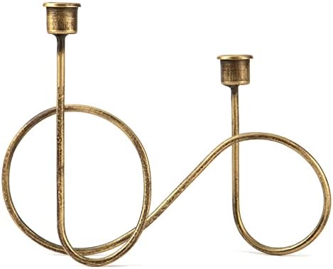 Twisted Brass Candlestick Holder for Table Decoration