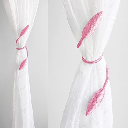 Valea Home 2 Pieces Pink Curtain Tiebacks Holdbacks