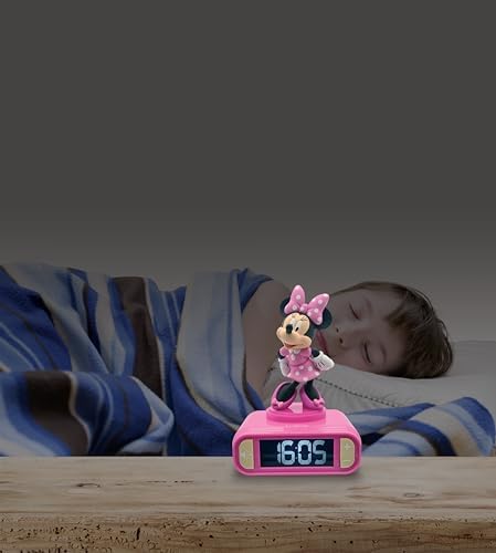 LEXiBOOK Disney Minnie Nightlight Alarm Clock
