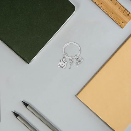 LOGOFUN 2PCS Zinc Alloy Keychain New Home Gift