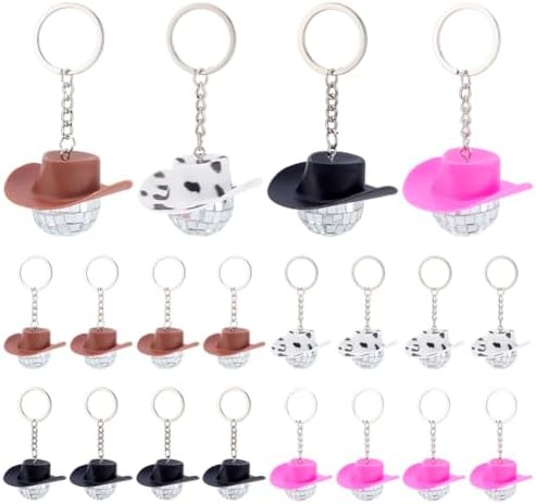 PH PandaHall 20pcs Western Cowboy Hat Keychains
