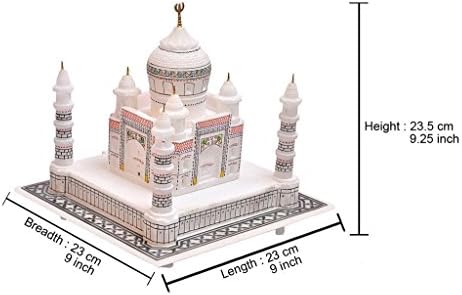 StonKraft 9 Inch Taj Mahal Marble Replica Model