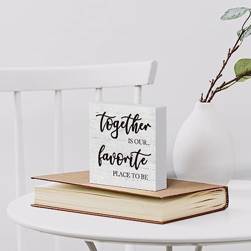 Together Is Our Favorite Place to Be Wooden Box Sign