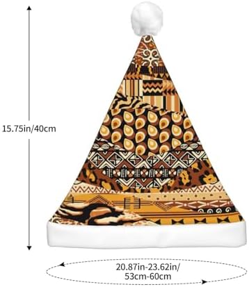 African Style Patchwork Print LED Christmas Hat for Adults