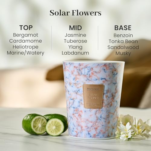MSENSE SolarFlowers Scented Jar Candle 35 Oz 150 Hours