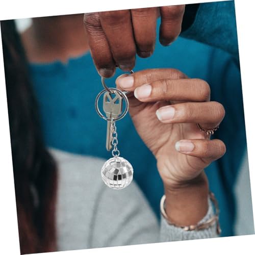Wakauto 6pcs Mirror Disco Ball Keychains