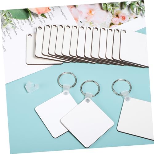 40Pcs Double Sided Sublimation Keyrings Blanks