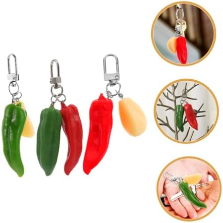 GALPADA Chili Keychain for Car Keys and Bag Hanging