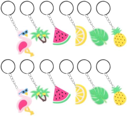 LOGOFUN 24 Pc Hawaiian Keychain Set