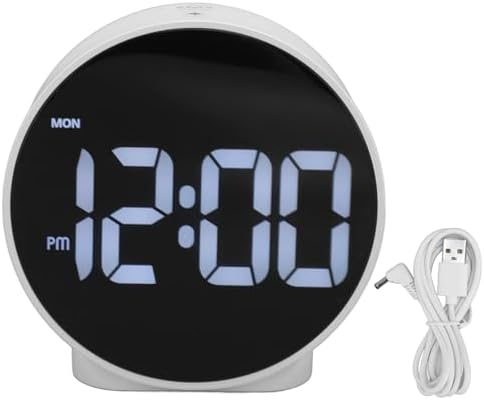 LED Digital Clock with Dual Alarm and 3 Brightness Levels